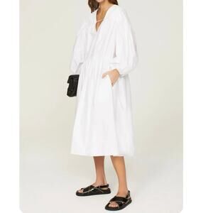 Rosetta Getty White Midi Dress Small